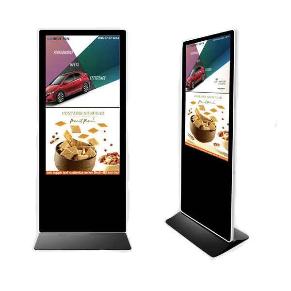 32 inch to 65 inch single screen double sided lcd advertising kiosk touch screen wifi digital signage totem