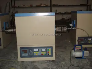 Alta calidad confiable control PID programables alta temperatura laboratorio vacío horno de tubo rotatorio para el tratamiento térmico