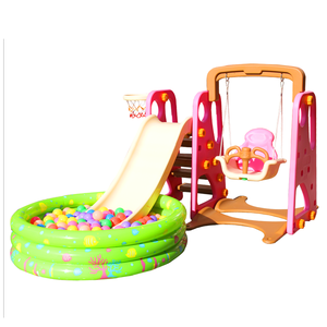 Parco Giochi Educativo di Alta Qualità per Bambini, Combinazione di Scivolo in Vetroresina, Piscina di Palline e <span class=keywords><strong>Altalena</strong></span> per Giardino - Product Image 4