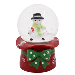 Coffee Cup Shape <strong>Snowman</strong> Polyresin Snowball Glass Snow <strong>Globe</strong> for Christmas Gift - Product Image 6