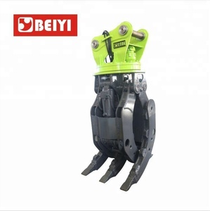 Accesorio para excavadora de 1,5-50T, pinza hidráulica giratoria para pulgar, agarre de tronco, pinza de roca, herramienta giratoria para piedras/madera