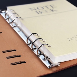 B5 Biodegradable Lined Diary Notebook 6-Hole Ring <strong>Binder</strong> with <strong>Hardcover</strong> Loose-Leaf Binding <strong>Paper</strong> Cover Material - Product Image 5