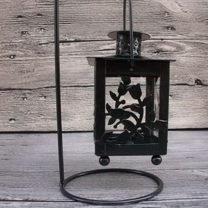 Europea-style--Hanging Glass <strong>Metal</strong> <strong>Lantern</strong> Candle Holder Candle Stick <strong>Lantern</strong> - Product Image 2