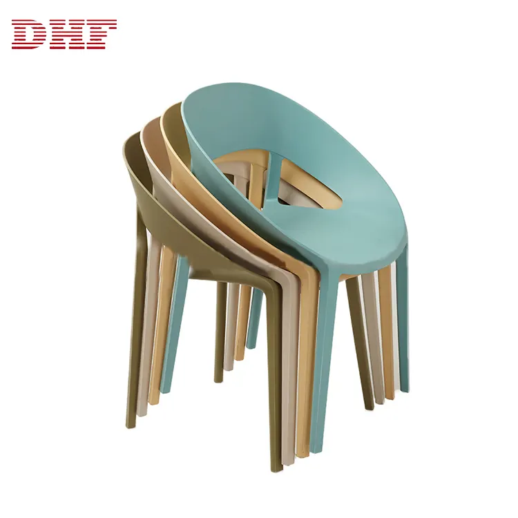Commercio all'ingrosso di Colore di Sedie Da Pranzo, di Plastica moderna impilabile sedia per Esterni sedia di plastica da giardino