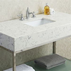 ประเภทสีขาวหินอ่อนอิตาเลี่ยน Bianco Carrara สีขาวเคาน์เตอร์ครัว