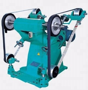 Two wheels abrasive belt brass metal grinding polishing machine