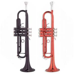 <span class=keywords><strong>Trompette</strong></span> rouge et noire avec étui, embouchure et accessoires, <span class=keywords><strong>trompette</strong></span> standard en Sib colorée <span class=keywords><strong>pour</strong></span> <span class=keywords><strong>débutant</strong></span> étudiant - Product Image 1