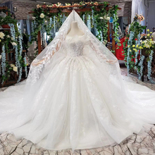 princess wedding dress with long train
