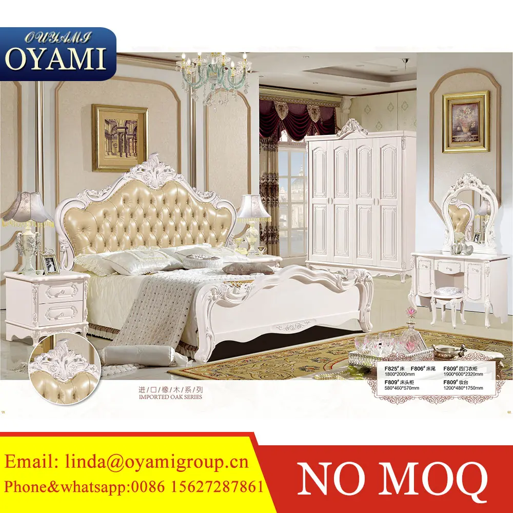 Mobília do quarto de cama de luxo, quarto conjunto de móveis, mobiliário clássico egito antigo rei cama de madeira