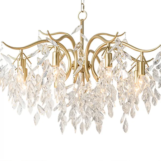 Modern simple luxury circular crystal indoor decorative ceiling lamp