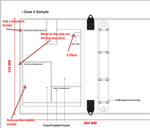 지퍼 가죽 링 바인더 포트폴리오 A4 회의 폴더 메모장 - Product Image 3