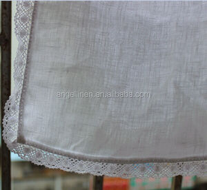 <strong>Linen</strong>/cotton <strong>Handkerchief</strong> with Lace Hem,white/blank for Wedding,wholesale