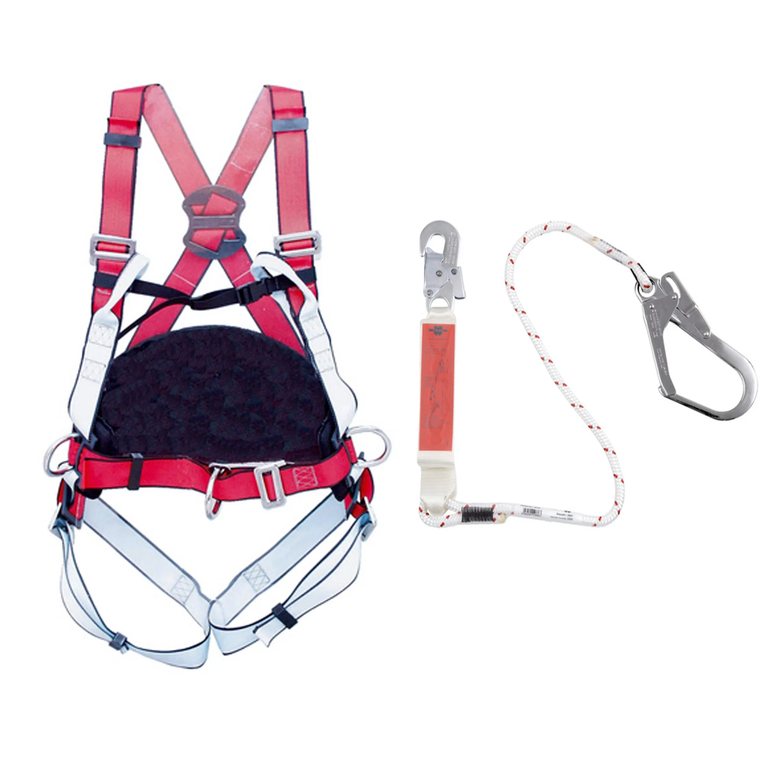 Full Body Harness With Energy Absorber Lanyard Terbaik Pohon Safety Harness Nyaman Fall Protection