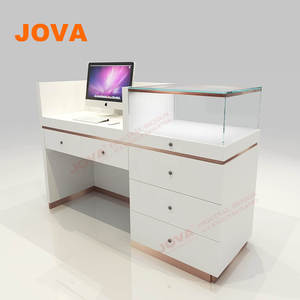 Lower Price Wooden <strong>Checkout</strong> <strong>Counter</strong> Furniture Standard Size <strong>Dimensions</strong> Cashier Desk - Product Image 2