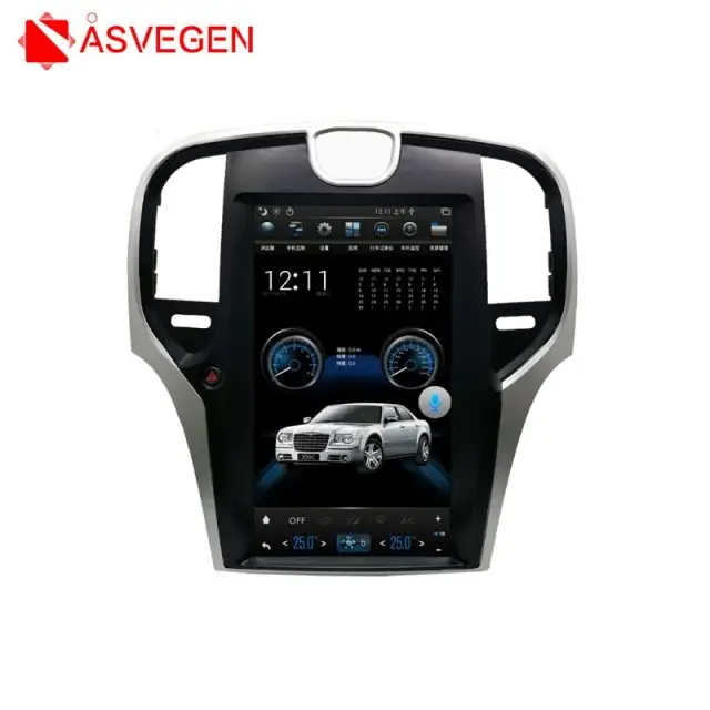 Autoradio Android, écran 13.3 "Vertical Tesla, GPS, Audio, vidéo, lecteur DVD, Wifi, magasin de jeux, pour Chrysler 300C