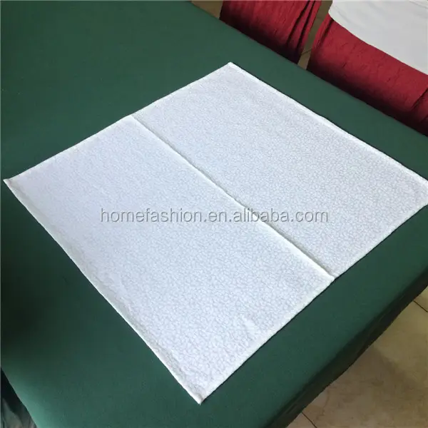 100% cotton white bleached jacquard banquet table napkin