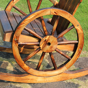 Outdoor <strong>Rocking</strong> <strong>Chair</strong> Wagon Wheel Comfortable Modern <strong>Wooden</strong> Seat Patio Furniture <strong>Wooden</strong> <strong>Chair</strong> for Garden - Product Image 4