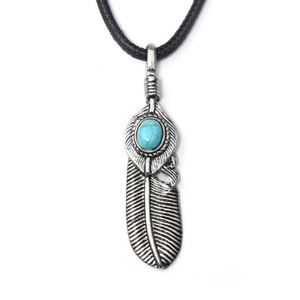 QN006 carattere Individuale marea maschio joker piuma richiede <span class=keywords><strong>collana</strong></span> <span class=keywords><strong>di</strong></span> pietra pino <span class=keywords><strong>collana</strong></span> che ristabilisce i sensi antichi in pelle corda - Product Image 6