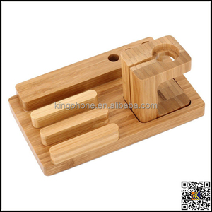 Soporte de madera para el teléfono celular, tablet, madera de carga del muelle para <span class=keywords><strong>apple</strong></span> reloj - Product Image 4