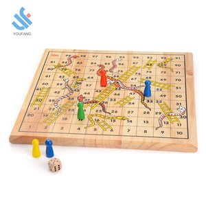 YF-Z6037 alta calidad producto educativo madera divertido vuelo <span class=keywords><strong>serpiente</strong></span> y escalera <span class=keywords><strong>de</strong></span> ajedrez juguetes para niños - Product Image 1