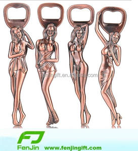 Aimant de réfrigérateur personnalisé en métal, sexy, femme en bikini, souvenir, avec ouvre-bouteille - Product Image 6