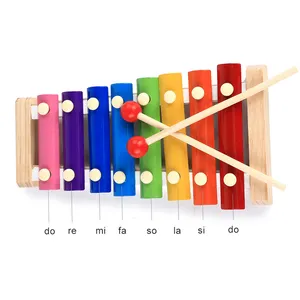 Mainan Anak-anak Knock Tangan Kayu Piano Xylophone