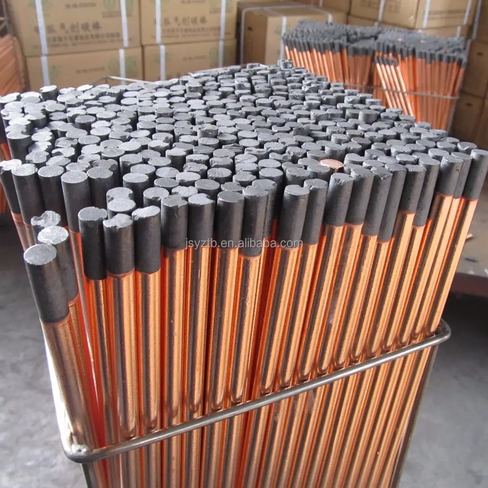 DC copper coated pointed arc air gouging carbon electrode rod 5*305mm