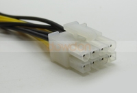 Dual 4pin IDE a 8 Pin PCI-E Cable de alimentación Cable para Asus MSI de Video VGA tarjeta gráfica