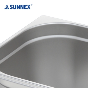 Contenedores de comida Gastronorm rectangulares de acero inoxidable de alta calidad 1/2 325x265mm Apto para lavavajillas antiinterferencias para restaurante - Product Image 2