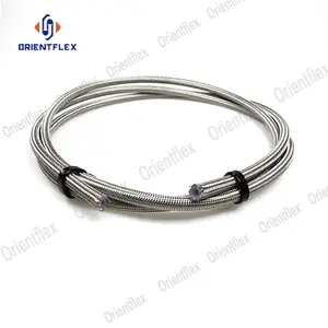 high temperature stainless steel braided sae 100 r14 flexible hydraulic ptfe hose tube