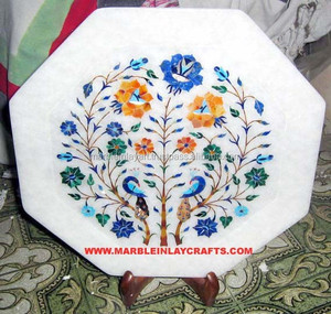 Plaque incrustée de marbre de designer - Product Image 1