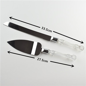 3 pacchetto torta scoop strumenti di <span class=keywords><strong>set</strong></span> in acciaio inox <span class=keywords><strong>pizza</strong></span> cutter coltello torta e server <span class=keywords><strong>set</strong></span> con trasparente di cristallo di plastica PS maniglia - Product Image 3