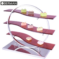 Peralatan dapur Hotel komersial 5 tier kue berdiri perjamuan prasmanan display untuk dijual