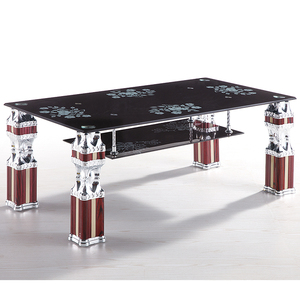 Chinese Designed Modern <strong>Round</strong> Wrought Iron Simple Modern <strong>Small</strong> Apartment Living Room Tempered <strong>Glass</strong> Coffee <strong>Table</strong> - Product Image 2