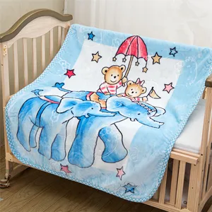 Couvertures en polaire avec motifs de dessins animés pour bébé, chouettes en vison et polyester imprimé, modèle 100%