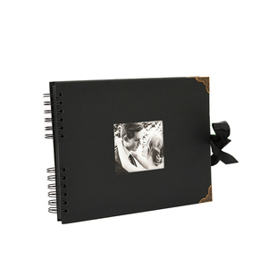 <span class=keywords><strong>Album</strong></span> fotografico fatto a mano 80 pagine copertina nera fai da te 12.4 "L X 8.27" W X 0.75 "materiale di carta per regali di san valentino - Product Image 2