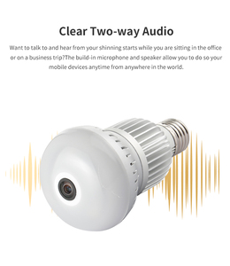 Vitevision 360 ojos panorámica del CCTV WiFi IP ir visión nocturna LED Bombilla Cámara 360 para oficina en casa - Product Image 2
