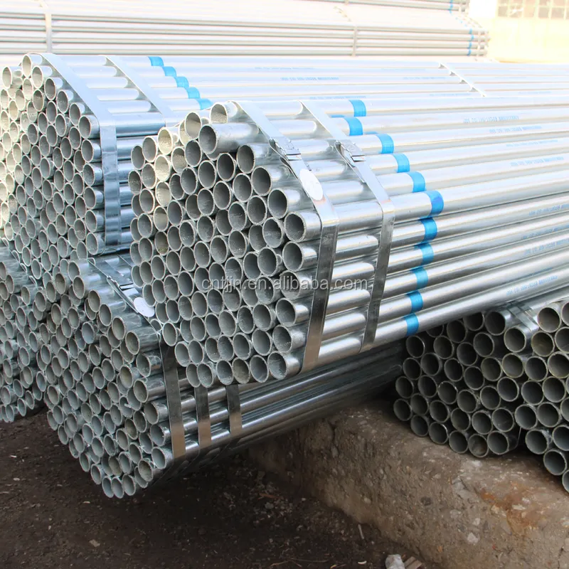 Materiale strutturale zincato gi ferro tubo 1/2 "3/4" 1 "1.1/4" 1.1/2 "2" gi tubo di acciaio di prezzo al kg
