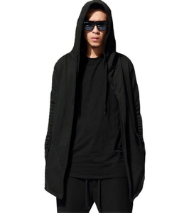 Hommes À Manches Longues Automne Cardigan Manteau Mode <span class=keywords><strong>Noir</strong></span> Cape Manteau <span class=keywords><strong>Pull</strong></span> À <span class=keywords><strong>Capuche</strong></span> - Product Image 4