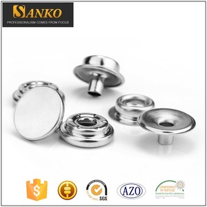 6 Sets Bronce Metal Prensa Diente botones de doble <span class=keywords><strong>cara</strong></span> - Product Image 2