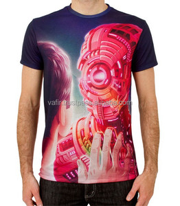 Venta al por mayor de camisetas de sublimación digital personalizadas barato cuello redondo Casual XL tela anti-pilling pantalones de punto patrón de impresión - Product Image 1