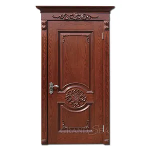 De clase alta habitación diseños de puertas de madera maciza de caoba maciza de madera puertas de madera