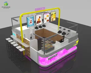 Sofisticato Cibo Chiosco Fast Food Contatore Kiosque Fast Food Con 3D Disegno