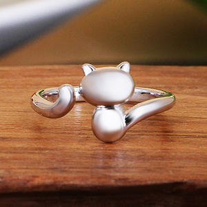 Новая мода оптовая продажа lucky в форме животных 925 стерлингового серебра с серебристым покрытием легированные кольцо для женщины - Product Image 2