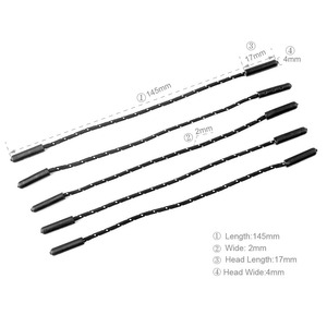 Tùy chỉnh <span class=keywords><strong>PVC</strong></span> dây kéo Thanh trượt cho phụ kiện may mặc nhựa dây kéo pullers cho túi độc đáo dây kéo đầu - Product Image 3