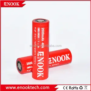 Enook 18650 2600mAh 40amp 배터리 18650 충전식 enook 18650 40A 배터리 PK AW 18650 배터리 세그웨이