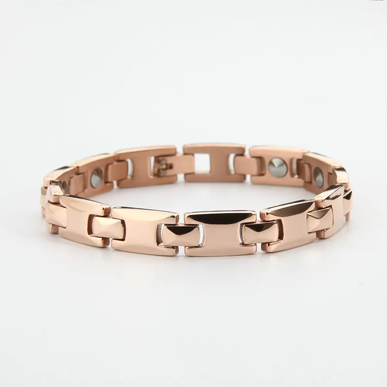 Roségold und versilberte Magnetfeld therapie sexy indische Frauen Titan Armband