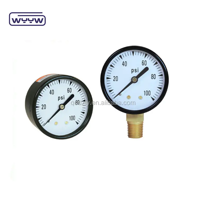 60 מ "מ פחמן פלדה מקרה כניסה תחתית wyw 100psi שמן אוויר מד לחץ מד לחץ