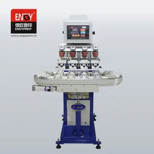 Factory price Ink cup 4 colors pad printing machine for sticker and plastic cup