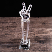 Personnalisé Personnalisé Cristal Victoire Trophée Cristal Musique Voix Coupe Ligue Prix du Concours